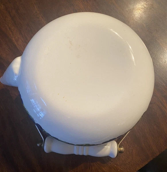 VINTAGE Teapot Kettle REGENCY ENAMEL WARE Stovetop Kitchen FRUIT