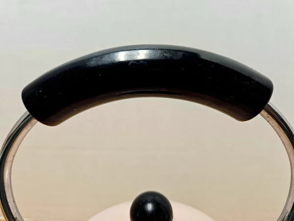 Vtg Kamenstein Pig Teapot Pink Enamel W/ TAIL Anamorphic Cute Whimsy Collectibl