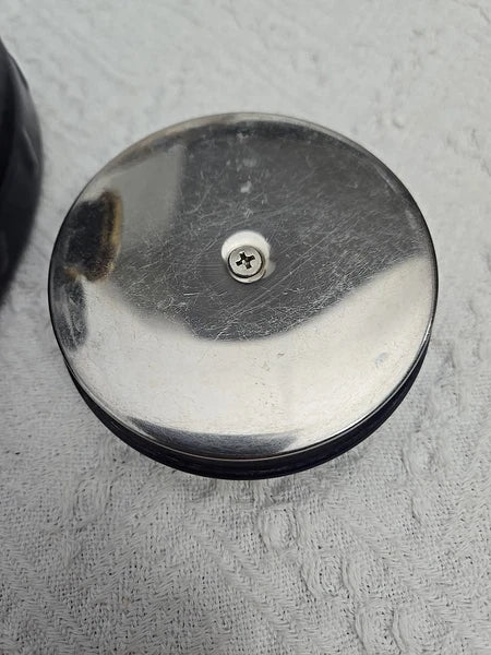 Vintage Dark Blue Enamelware Tea Pot Whistle Spout Brewing Classic