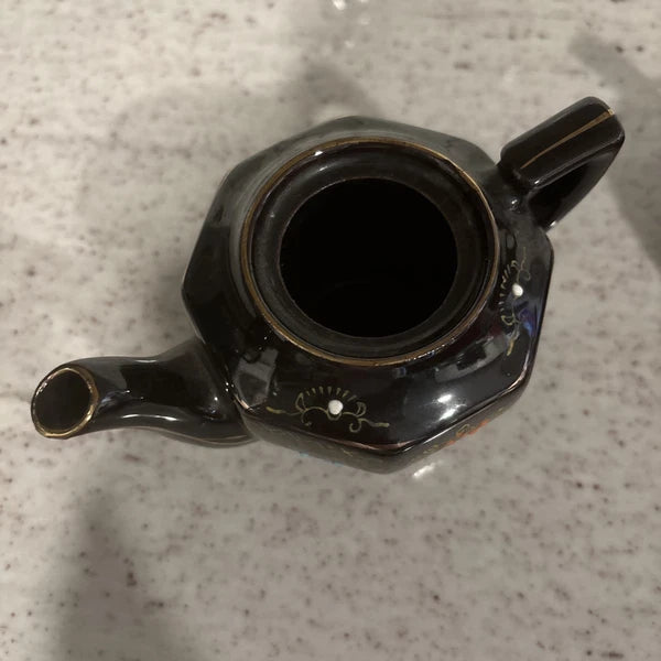 Vintage Japanese Creamer & Teapot Enamel Hand Painted