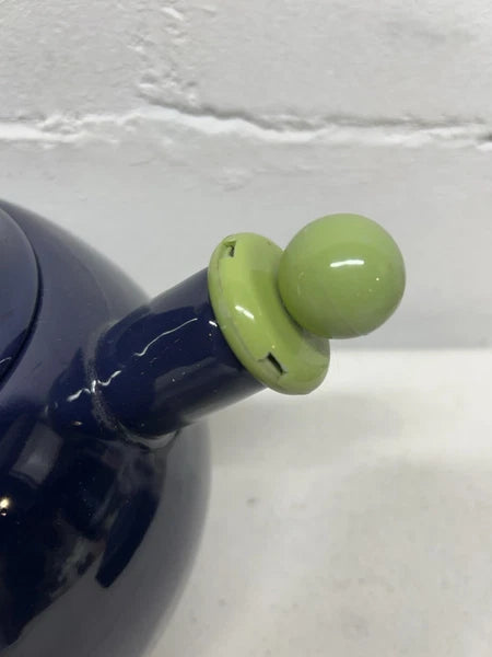 VTG Copco Eggplant Enamel  Tea Kettle,Teapot, Blue Green~Lid & Spout