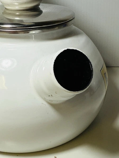 Vintage Villeroy & Boch Naif Enamel Tea Pot German Kettle Gérard Laplau Rare