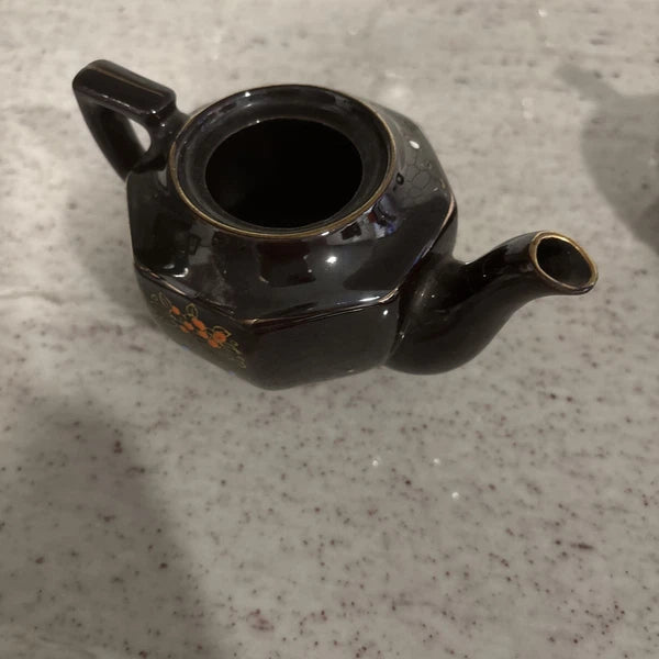 Vintage Japanese Creamer & Teapot Enamel Hand Painted