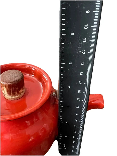 VTG Mid Century Japanese Enamel Ware Mini Teapot Kettle~Very Nice!