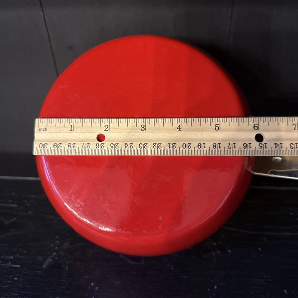 Vintage Red Enamel Tea Kettle Copco Tea Pot Black Handle MCM