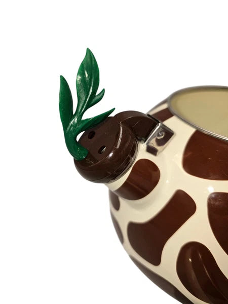 Novel-Teas Wild Whistlers Giraffe Whistling Enamel On Steel Teapot Kettle NWOT!